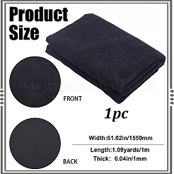 DIY工芸品用の錦織ポリエステル生地  服飾材料  長方形  ブラック  155x0.1cm&nbsp;DIY-WH0021-30C