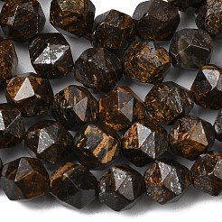 天然石ブロンザイトビーズ連売り  スターカットラウンドビーズ  多面カット  5~6x5~6x5~6mm  穴：1~1.2mm  約64~68個/連  14.80''~15.04''（37.6~38.2センチメートル）&nbsp;G-Z119-A30-01