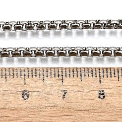変色しない304ステンレススチールベネチアンチェーンネックレス  カニカン付き  ステンレス鋼色  17.7インチ（45cm）  3.0mm&nbsp;NJEW-O110-05H-P