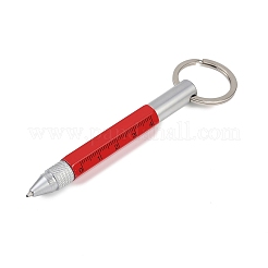 Aluminum Practical 6-in-1 Keychain Pen&nbsp;LS-AJEW-R004-01P-01
