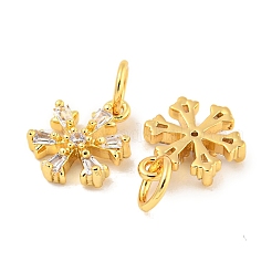 Rack Plating Brass Micro Pave Clear Cubic Zirconia Pendants&nbsp;KK-B093-04C-G