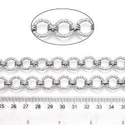 鉄製丸リングリンクチェーン  溶接されていない  スプールで  プラチナ  12x1.5mm  約32.81フィート（10m）/ロール&nbsp;CH-N004-06P