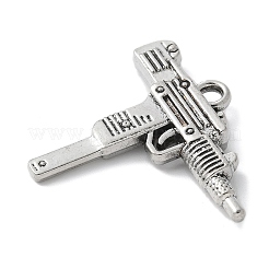 合金のチベット風チャーム  銃  アンティークシルバー  35.5x39.5x5.5mm  穴：3mm&nbsp;PALLOY-D290-25AS