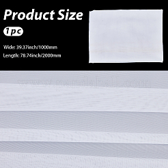 女性用シフォンレースガーゼスカーフ  ホワイト  2000x1000x0.2mm&nbsp;DIY-WH20007-768A