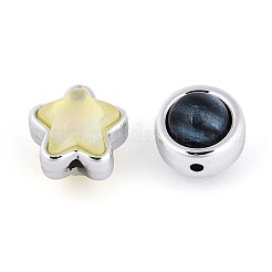 プラスチックビーズ  樹脂と  混合図形  ミックスカラー  11.5~15x11.5~13x9~12mm  穴：1.8mm&nbsp;OACR-N142-07