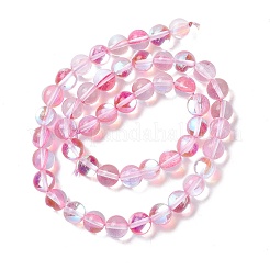 合成ムーンストーンビーズ連売り  ラウンド  パールピンク  8mm  穴：1mm  約48個/連  14.57''~15.35''（37~39センチメートル）&nbsp;G-E573-02B-26