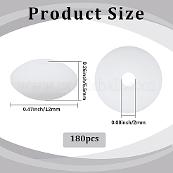180Pcs Rondelle Silicone Focal Beads&nbsp;SIL-SP0001-20A