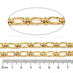 イオンプレーティング（IP）ハンドメイド304ステンレススチールオーバルリンクチェーン  溶接されていない  スプールで  ゴールドカラー  7.5~12x6~6.5x1.5~4mm&nbsp;CHS-G038-04C-G