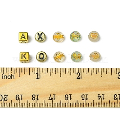 200PCSアクリルビーズ  ライン入り  水平穴  混合図形  ミックスカラー  6~7x3.5~6mm  穴：1.2~3mm&nbsp;MACR-FS0001-85