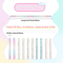 10個 5色 DIY ぬいぐるみスティック  シェニール織の茎  パイプクリーナー  キッズクラフト素材  ミックスカラー  1000x30mm  2個/カラー&nbsp;FIND-CP0002-68A