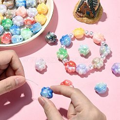 100Pcs UV Plating Acrylic Beads&nbsp;PACR-CJ0001-20