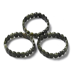 Natural Chinese Southern Jade Beaded Stretch Bracelet&nbsp;G-E010-01-03