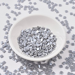 MIYUKIティラビーズ  日本製シードビーズ  2穴  （TL443)不透明な灰色の光沢  5x5x1.9mm  穴：0.8mm  約1180個/100g&nbsp;SEED-J020-TL443