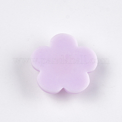 樹脂カボション  花  スミレ  20x20~21x5~6mm&nbsp;CRES-Q197-37F
