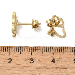 イオンプレーティング（IP）304ステンレス鋼スタッド金具  蝶  ゴールドカラー  11x8.5mm  穴：1.2mm  ピン：11x0.7mm&nbsp;STAS-I206-38G
