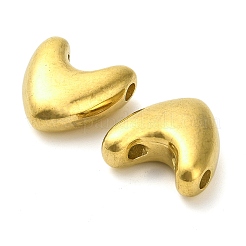 304ステンレスペンダント  ハートチャーム  ゴールドカラー  16x16.5x7mm  穴：3mm&nbsp;STAS-D195-04G-01