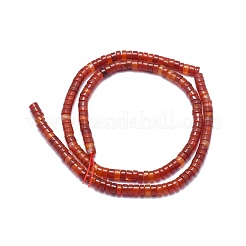 天然石カーネリアンビーズ連売り  染め＆加熱  フラットラウンド/ディスク  4x2mm  穴：0.7mm  約148個/連  14.56インチ（37cm）&nbsp;G-A177-01L-15
