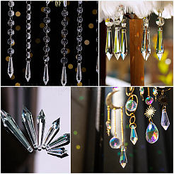 20Pcs 4 Styles Transparent Glass Pendants&nbsp;GLAA-SP0001-79