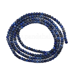 天然石ラピスラズリビーズ連売り  ラウンド  ラウンド  2mm  穴：0.3~0.5mm  約193~196個/連  15.24~15.43インチ（38.7~39cm）&nbsp;G-L628-A01-2mm-02