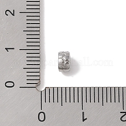 変色しない304ステンレススチールビーズ  コラム  ステンレス鋼色  3x5mm  穴：1.6mm&nbsp;STAS-Z058-03P-10