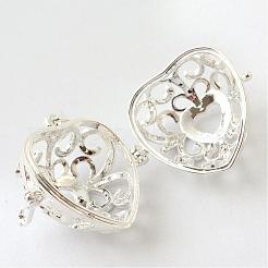 Rack Plating Brass Cage Pendants&nbsp;KK-S751-070S