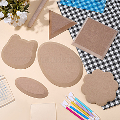 6個 6スタイル MDF 木製ボード  セラミック粘土乾燥ボード  セラミック作成ツール  混合形状  ミックスカラー  149x70x15mm  1個/スタイル&nbsp;DIY-OC0016-35