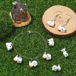 40Pcs Opaque Resin Animal Pendants&nbsp;RESI-SZ0003-29