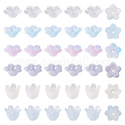 180Pcs 6 Styles Acrylic Bead Caps&nbsp;OACR-TA0004-44