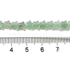 天然石グリーンアベンチュリンビーズ連売り  スター  6x5.5x2mm  穴：0.8mm  約75個/連  14.57インチ（37cm）&nbsp;G-G085-B10-02