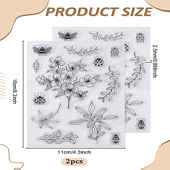 Transparent Silicone Scrapbook Paper for Vintage Plant Scrapbook Ornament&nbsp;DIY-WH0678-55B