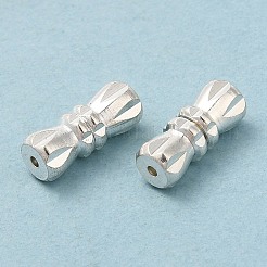 真鍮製ネジ式クラスプ  銀  10~11.5x4.5~5mm&nbsp;KK-TAC0003-05S