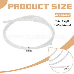 ABS プラスチック模造シェルギターバインディングパーフリングストリップ  ホワイト  1650x6x1mm&nbsp;FIND-WH0420-115