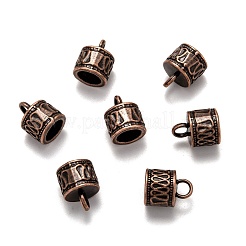 チベット風コードエンドパーツ  コラム  赤銅鉱  カドミウムフリー＆鉛フリー  14.5x11mm  穴：4mm  内径：7.5mm&nbsp;LS-K0803061