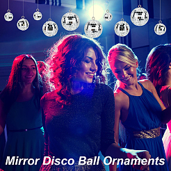 Mirror Ball Reflective Ball Pendants&nbsp;DIY-WH0570-26