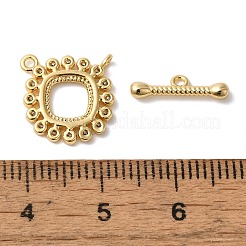 Brass Micro Pave Clear Cubic Zirconia Toggle Clasps&nbsp;KK-N254-68G