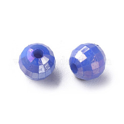 不透明なアクリルビーズ  ABカラーメッキ  多面カット  ラウンド  藤紫色  6x5.5mm  穴：1.5mm  約4800個/500g&nbsp;MACR-S371-135-I05