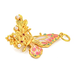 Rack Plating Brass Enamel Pendants&nbsp;KK-Z054-04G