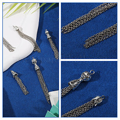 16Pcs 8 Styles Tibetan Style Zinc Alloy Tassels Big Pendants&nbsp;TIBEP-PH0001-91