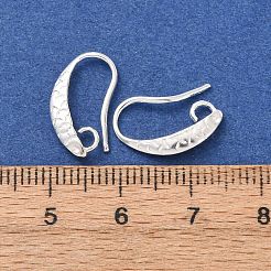 真鍮のピアスフック  魚  カドミウムフリー＆鉛フリー  カン付き  925銀メッキ  15.5x2mm  穴：2mm  ピン：1mm&nbsp;LS-KK-G604-07S