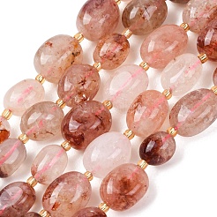 Natural Hematoid Quartz/Ferruginous Quartz Beads Strands&nbsp;G-G453-D12-01