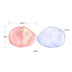 40Pcs Transparent Spray Painted Glass Pendants&nbsp;GLAA-FS0001-15