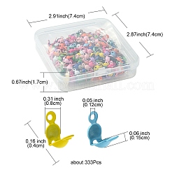 スプレー塗装アイロンボールチープ 333 個  カロット終了  クラムシェルノットカバー  ミックスカラー  4x8x1.5mm  穴：1.2mm&nbsp;IFIN-FS0001-35