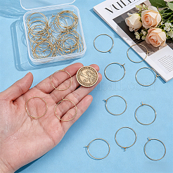 304 Stainless Steel Hoop Earring Settings&nbsp;STAS-UN0015-67