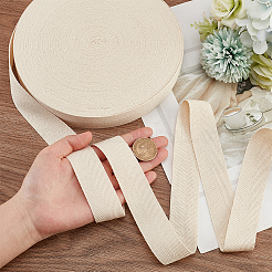Flat Polycotton Twill Tape Ribbon&nbsp;OCOR-WH0066-92I-01