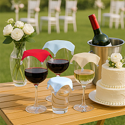 Polyester Weighted Outdoor Wine Glass Covers&nbsp;DIY-NB0014-96