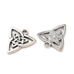 合金のチベット風チャーム  編み込み結びチャーム  アンティークシルバー  20x19x2mm  穴：2.2mm  約656個/1000g&nbsp;FIND-C094-28A-AS