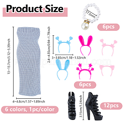 6Sets 6 Colors Polyester Doll Clothes Set&nbsp;DIY-DC0003-56