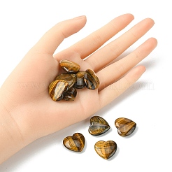 Natural Tiger Eye Heart Palm Stone&nbsp;G-YW0001-53