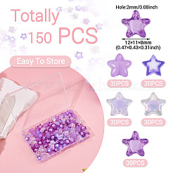 150Pcs 5 Styles Transparent Acrylic Beads&nbsp;TACR-TA0001-67A