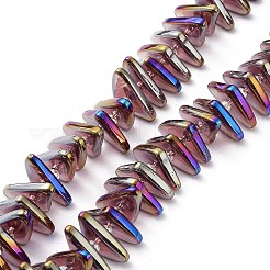 Electroplate Transparent Glass Beads Strands&nbsp;EGLA-R114-01